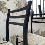 Black Italian rope chairs
