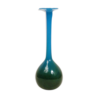 Vase bleu vert en verre John Orwar Lake