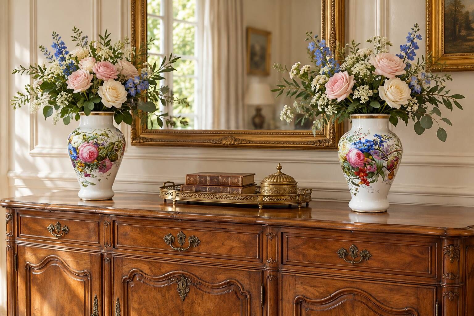 Pair of porcelain vases from Paris