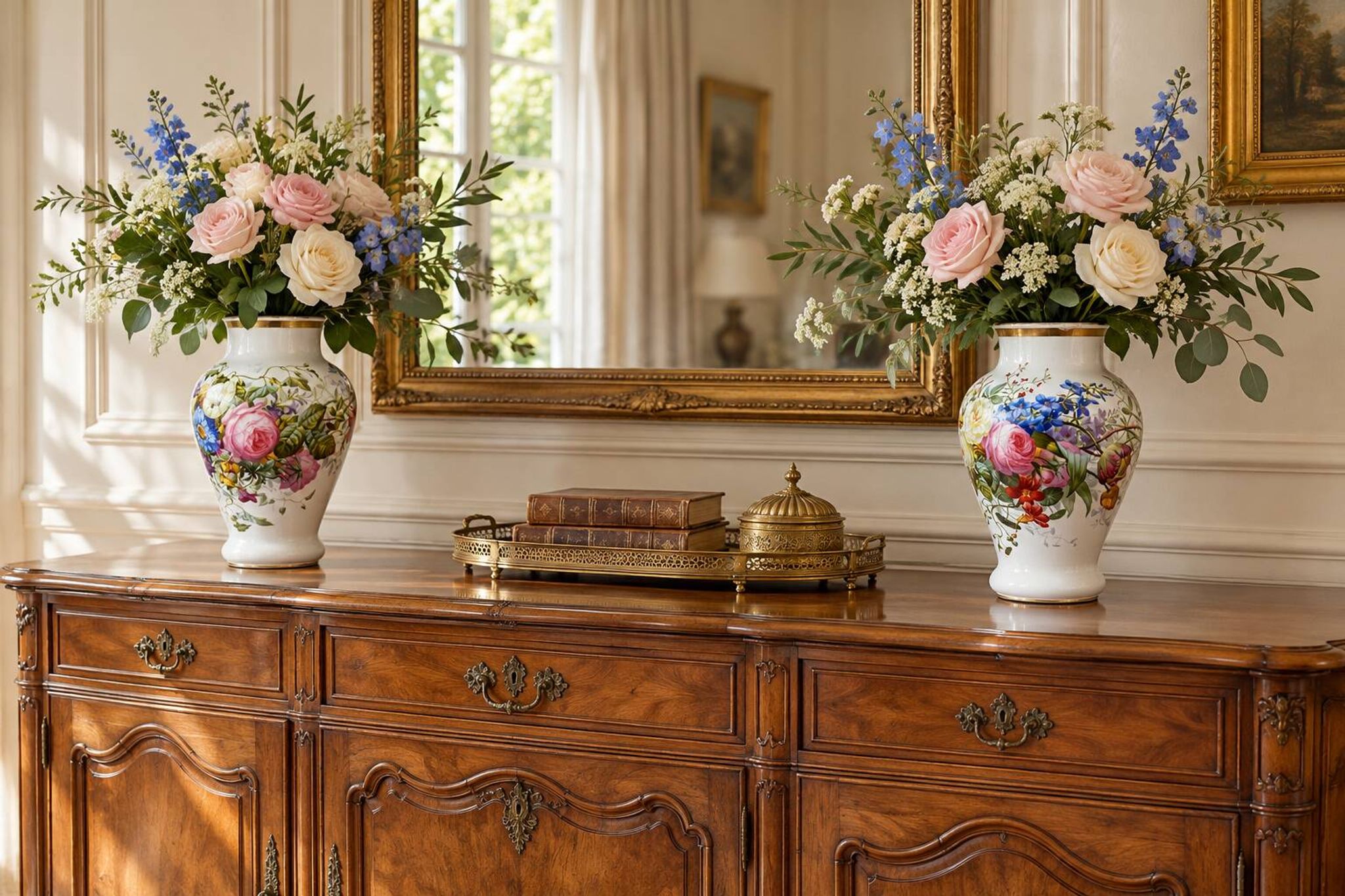 Paire de vases porcelaine de Paris