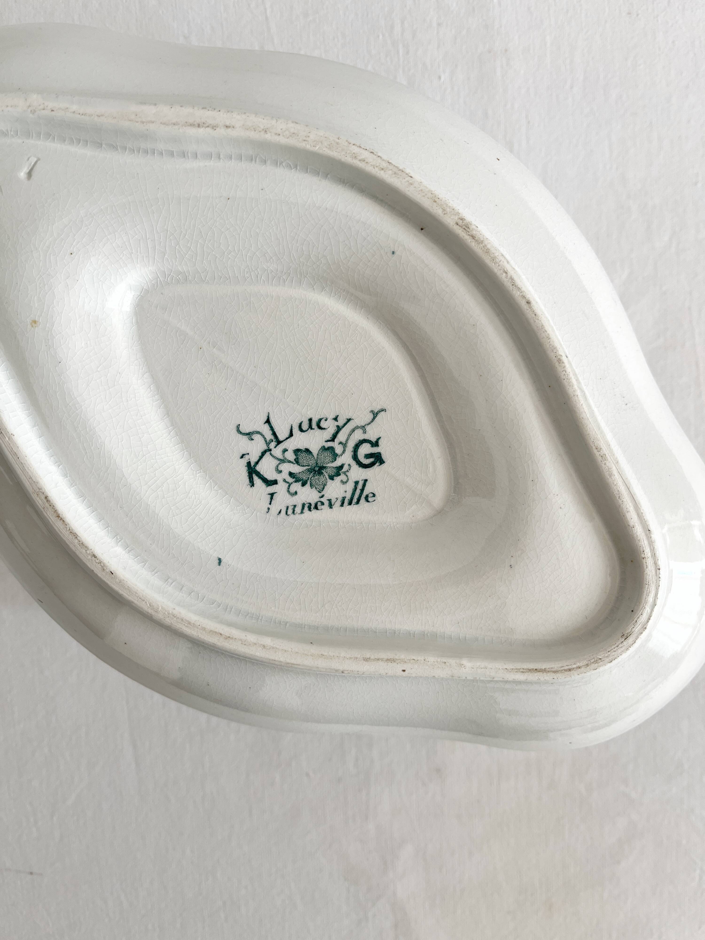 Antique ironware sauce boat "Lucy" KG Lunéville circa 1900