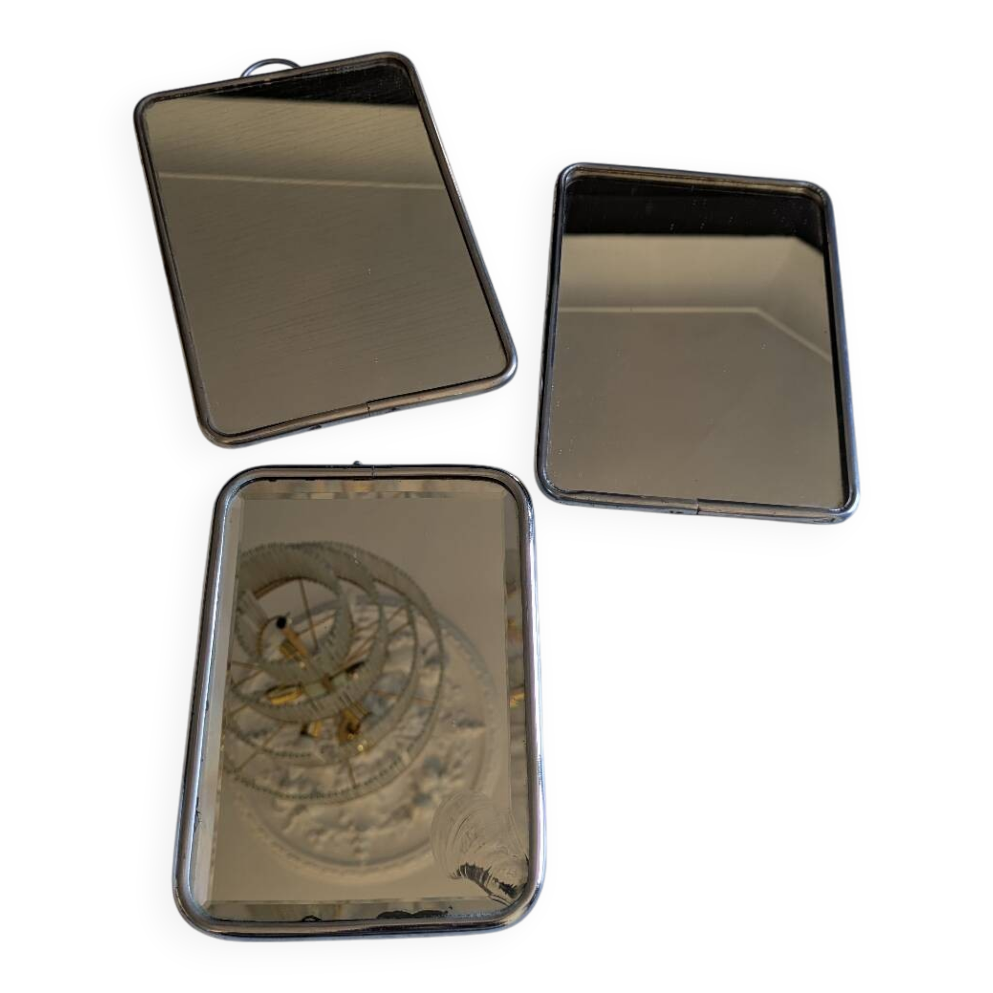 three barber mirrors