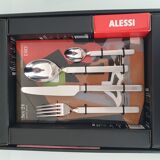 Alessi services à couvert dry 24 pièces monobloc en acier poli