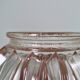 Large Holophane pendant light in transparent grooved glass