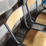 Six Mullca School Chairs 510 feet tapered