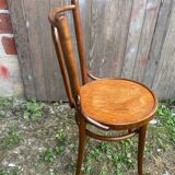 Chaise ancienne bistrot Khon n°18 bois + assise thermoformée vintage