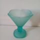 Vintage glass cut mint green pastel Italy