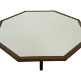 Table basse vintage design octogone années 1970 octogone wengé