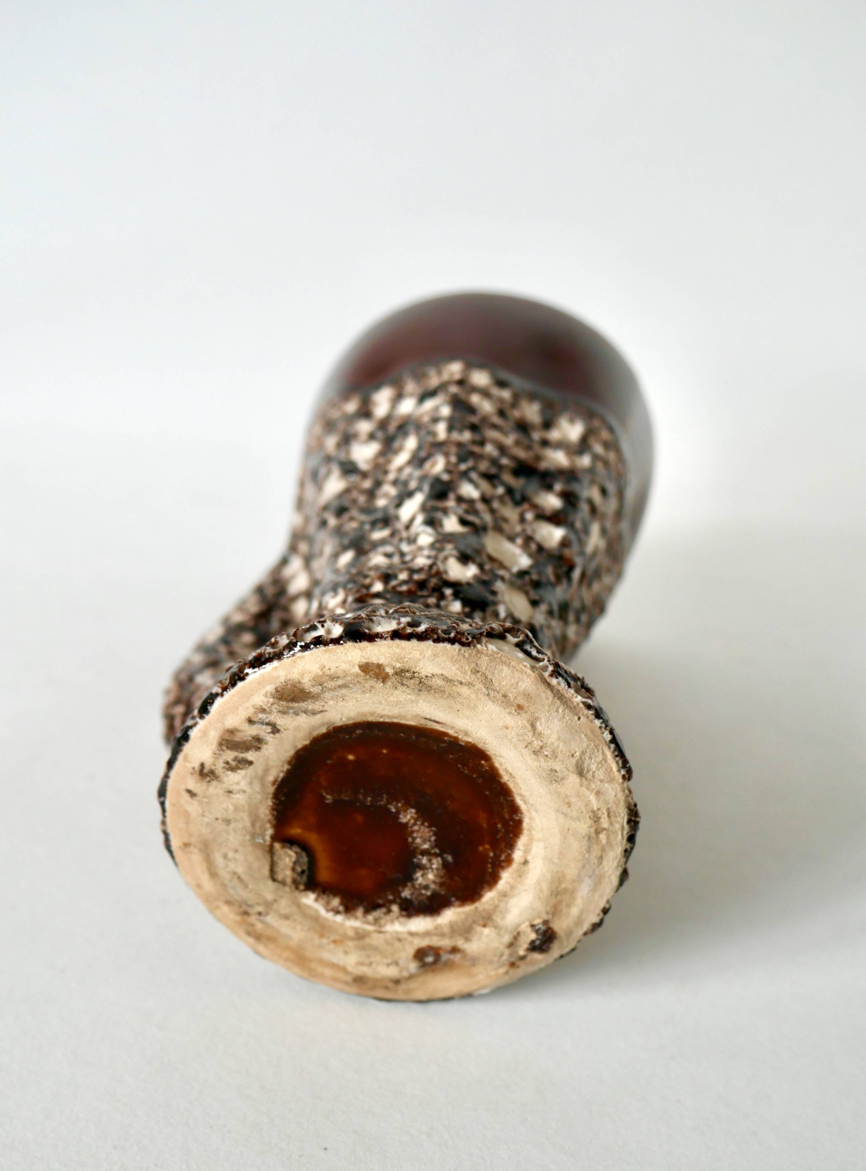 Fat Lava brown ceramic pitcher from the 70s