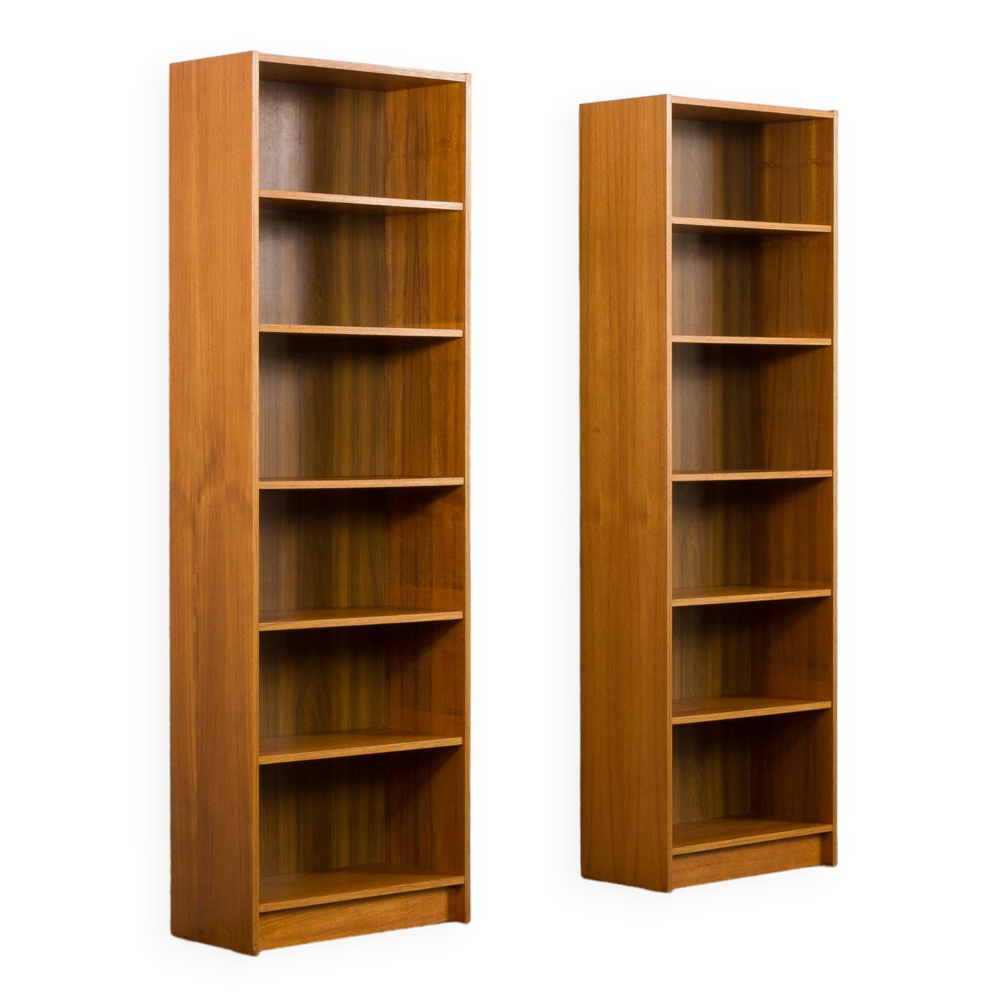 Pair of Danish bookcases in teak, Denmark, 1970s