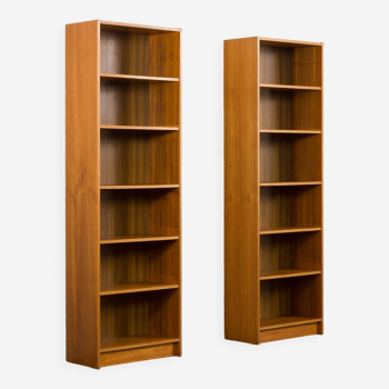 Pair of Danish bookcases in teak, Denmark, 1970s