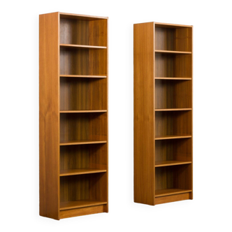 Pair of Danish bookcases in teak, Denmark, 1970s