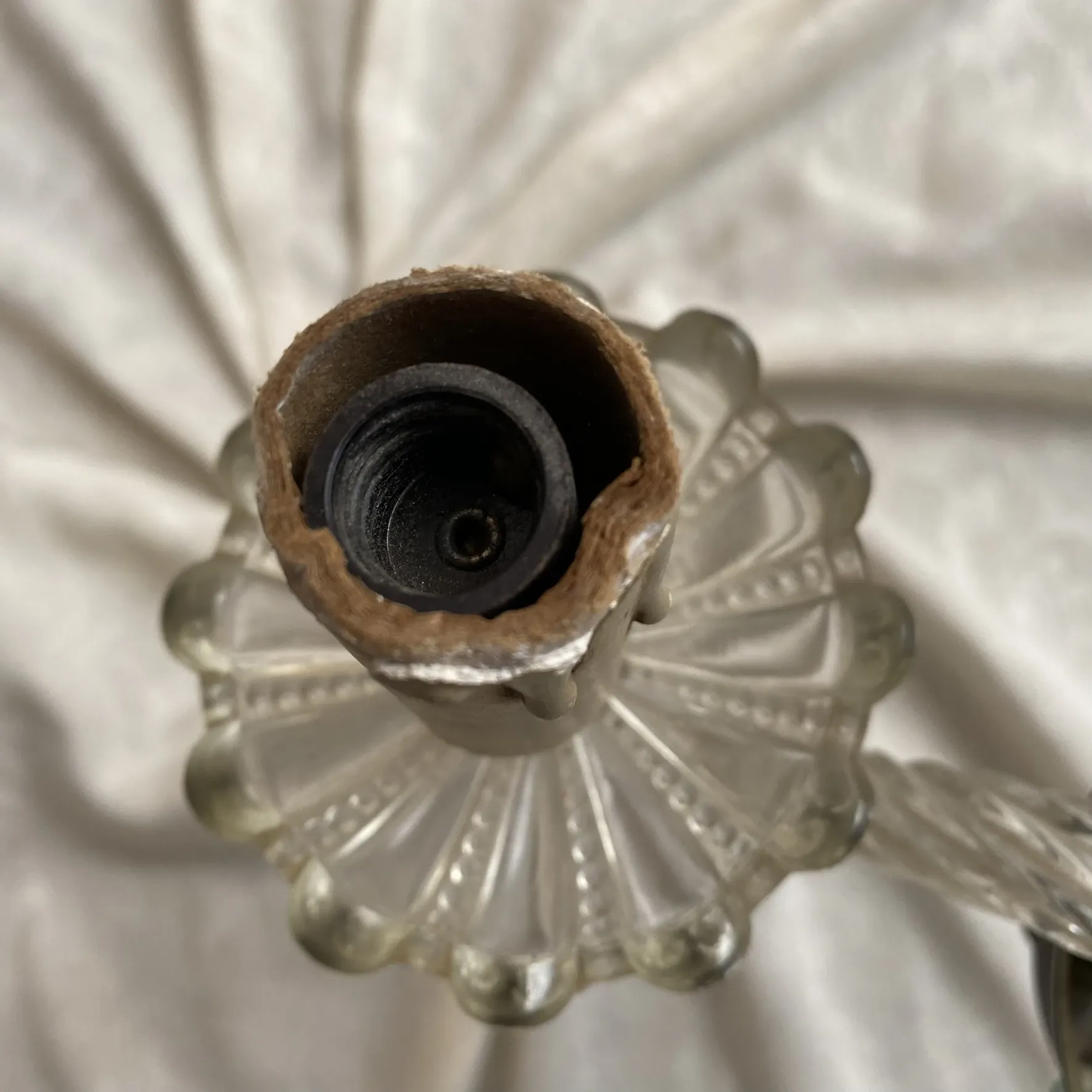 Applique italienne double en verre  et miroir, années 50