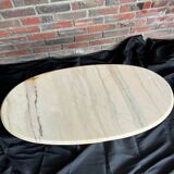 Marble and steel coffee table