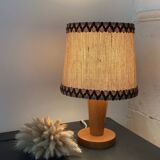 Lampe à poser en bois, années 70