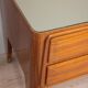 50s vintage sideboard sideboard in wood, brass and glass italian design
