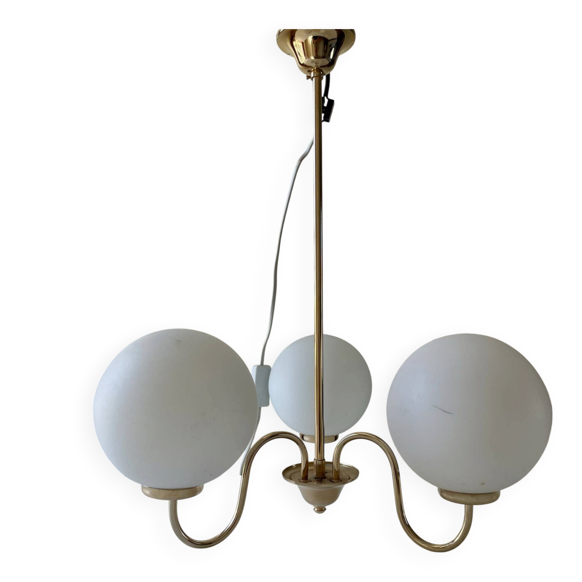 Lustre laiton opaline vintage