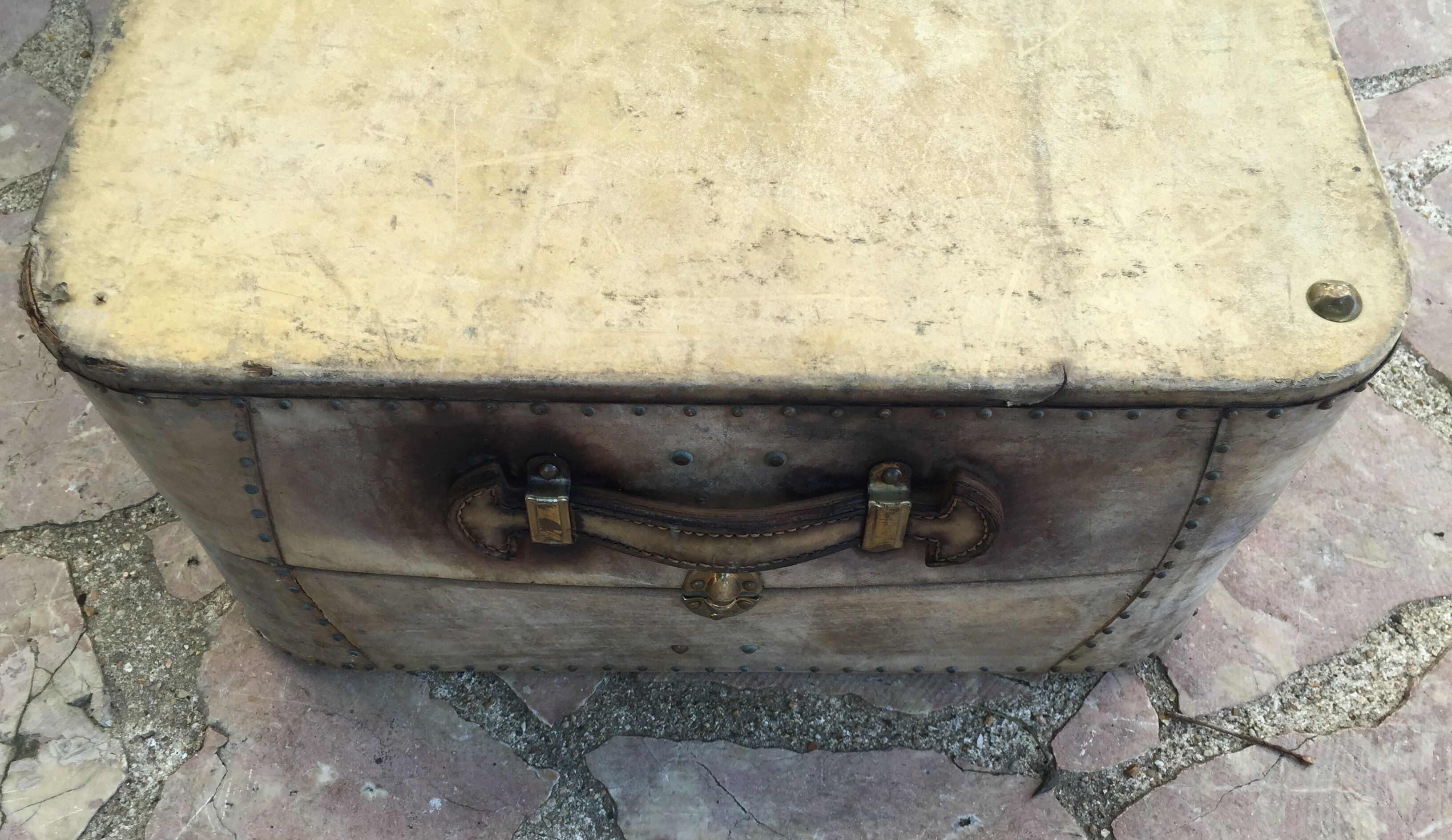 Large old cabin trunk
