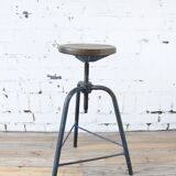 Stool industrial blue