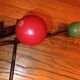 Vintage wall coat rack 8 balls