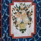 Antique hand-painted Baroque chest folk art cabinet dated solid wood Central Europe, 1865