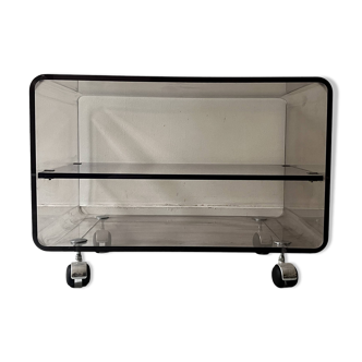 Hi-fi cabinet / coffee table in plexiglass by David Lange, France 1970