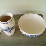 Toilet set of the 30s faiencerie of Longchamp model Florida