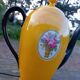 Théière jaune et noire, médaillon floral, porcelaine Deuschland, 1920 env