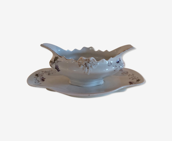 Saucière porcelaine de Limoges Redon Martial fin XIXème