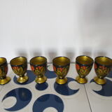 6 Wooden coquetiers Khokhloma
