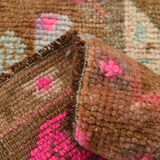 2x3 Brown and Pink Door Mat Rug, 88x56Cm FREE SHIPPING