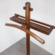 Vintage wooden clothes rack by TON, Czechoslovakia, circa 1960.