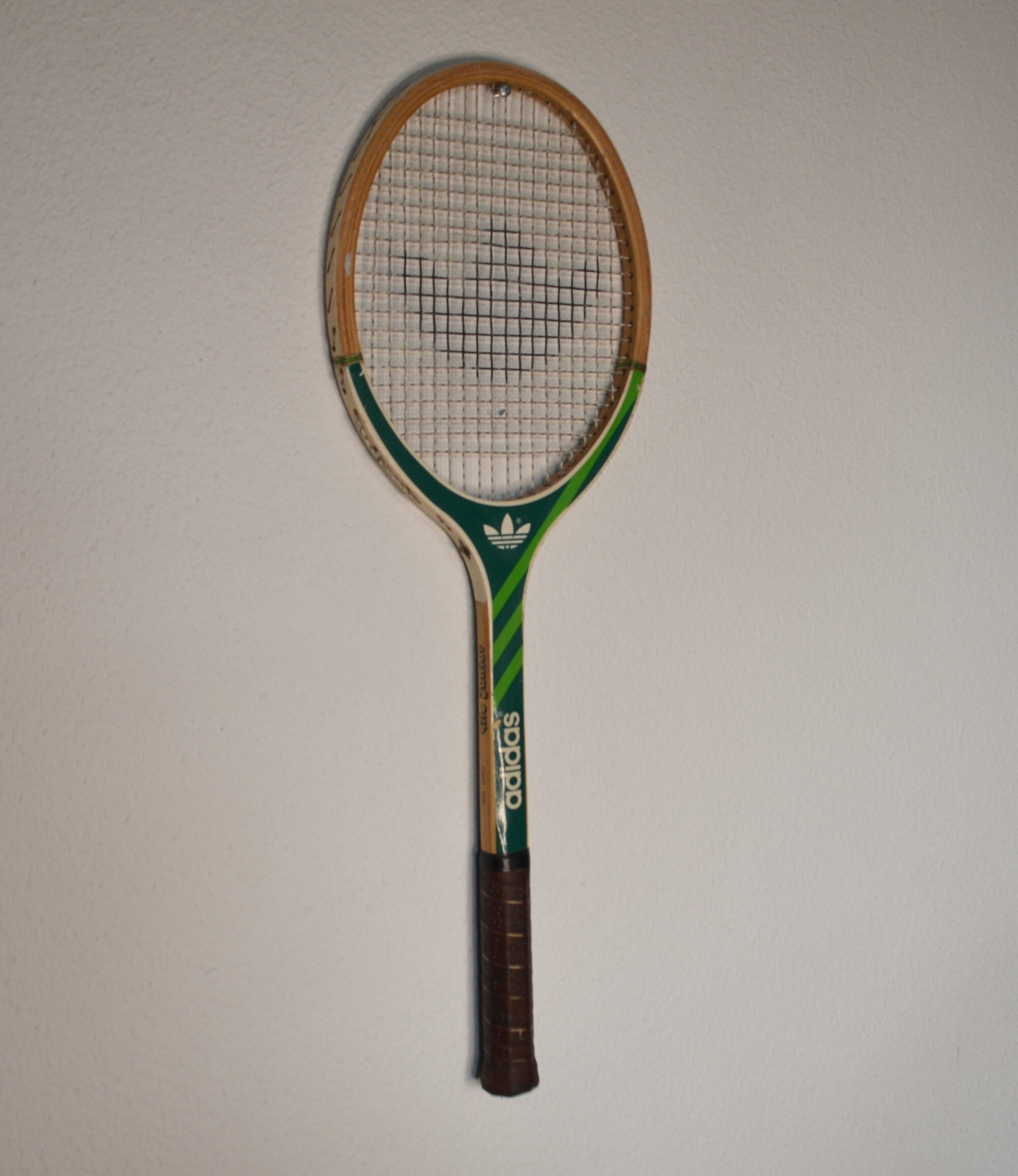 Vintage Adidas Tennis Racket - Green and White
