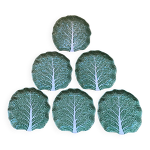 Assiettes à dessert - feuilles