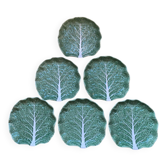 Cabbage leaf dessert plates