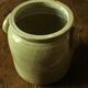 Grey glazed stoneware pot two handles 5 L