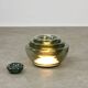 Vintage Italian Cascade Smoked Glass Table Lamp, 1970s