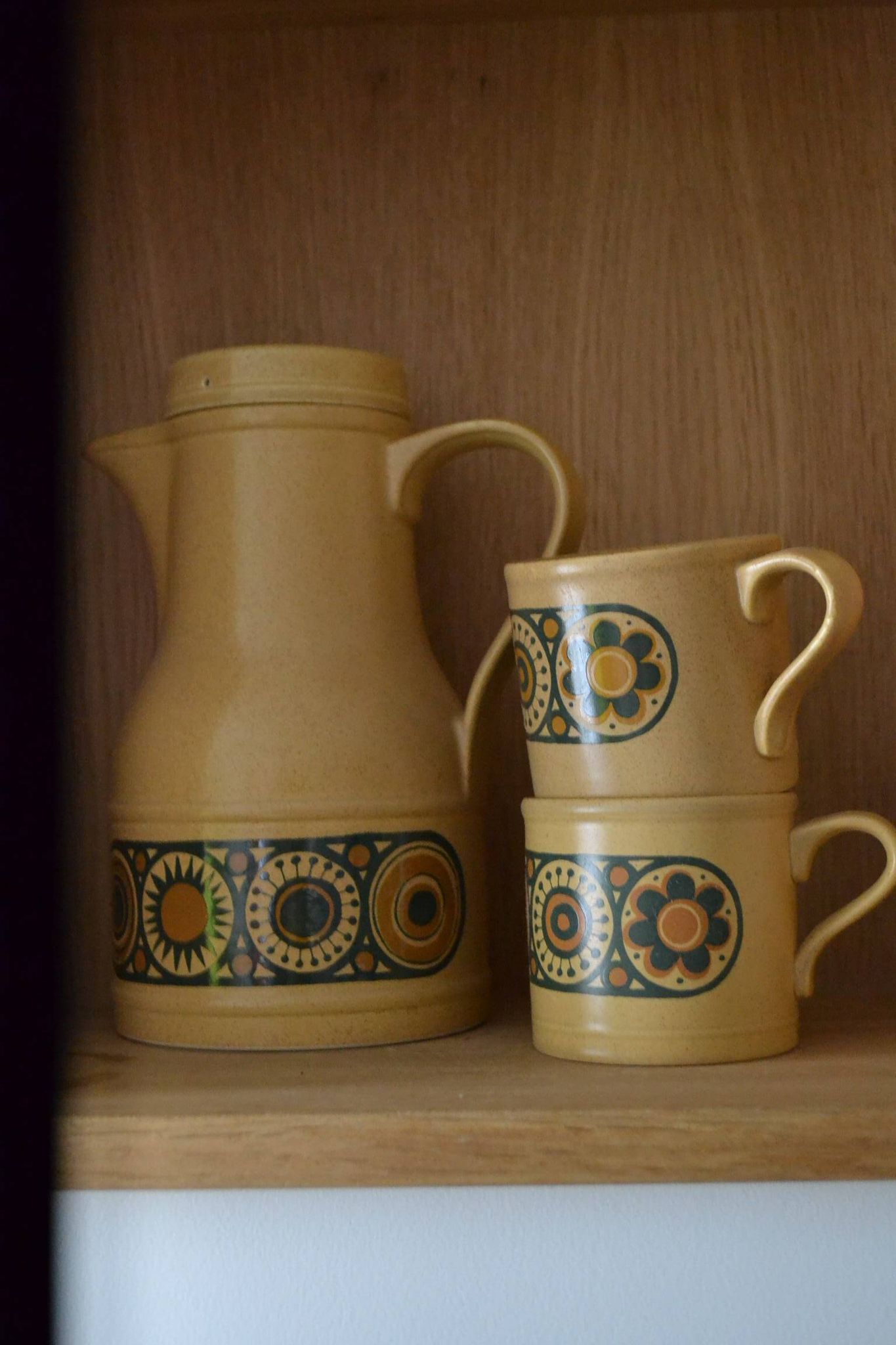 Kiln craft coffee service, tarpaulin pattern