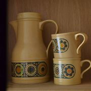 Kiln craft coffee service, tarpaulin pattern