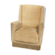 Fauteuil en velour beige et franges