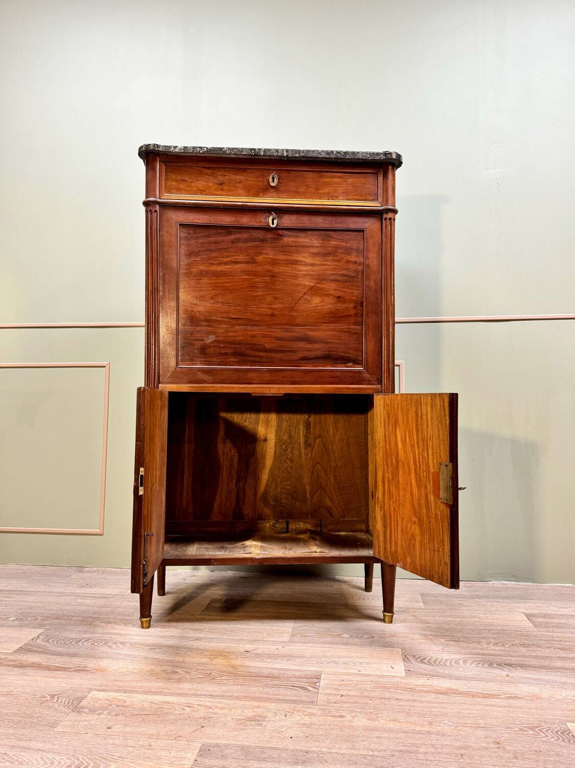 Lady's Secretary In Mahogany Louis XVI XVIII Eme Century