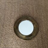Round brass mirror 19cm