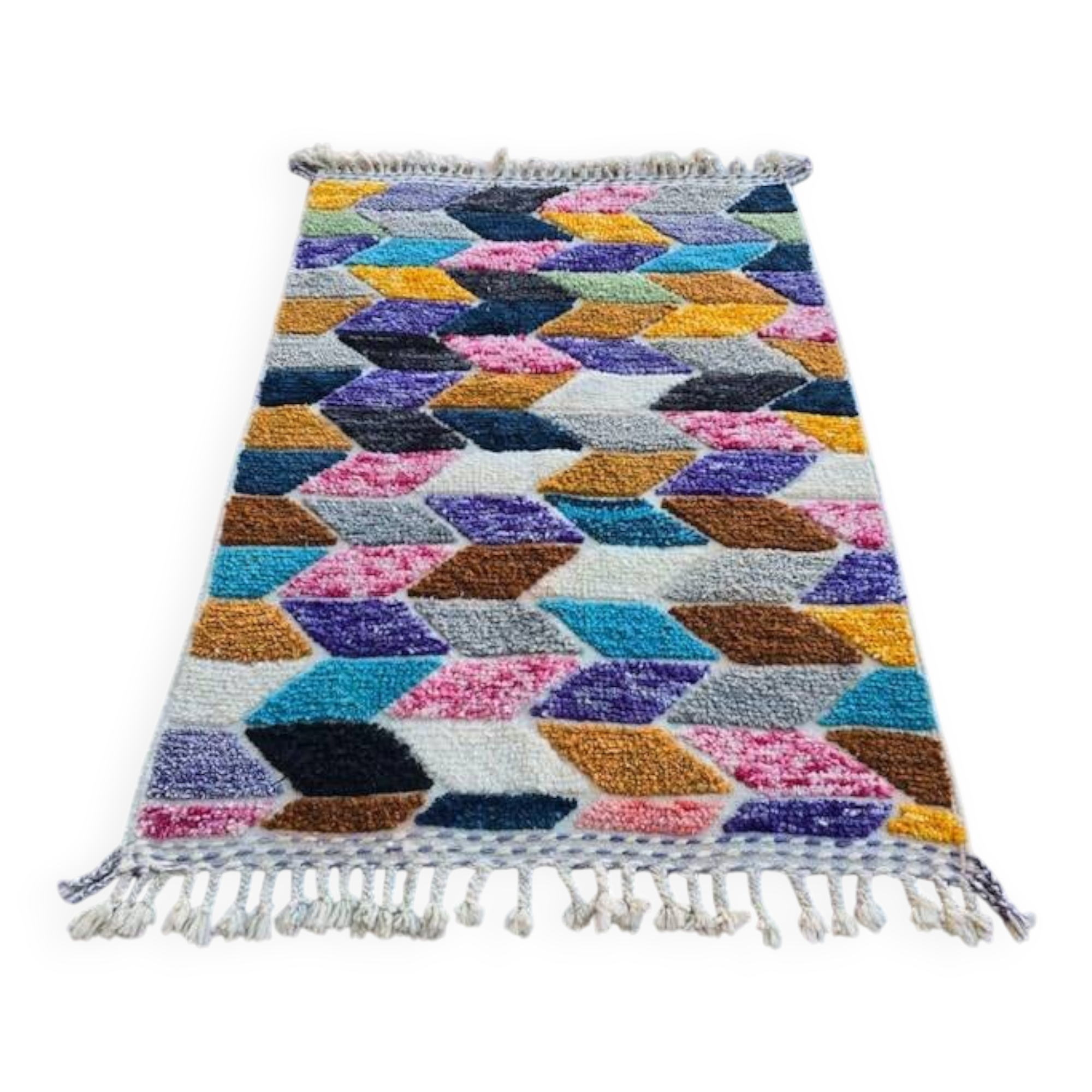 Colorful Moroccan wool rug 250cm x 150cm