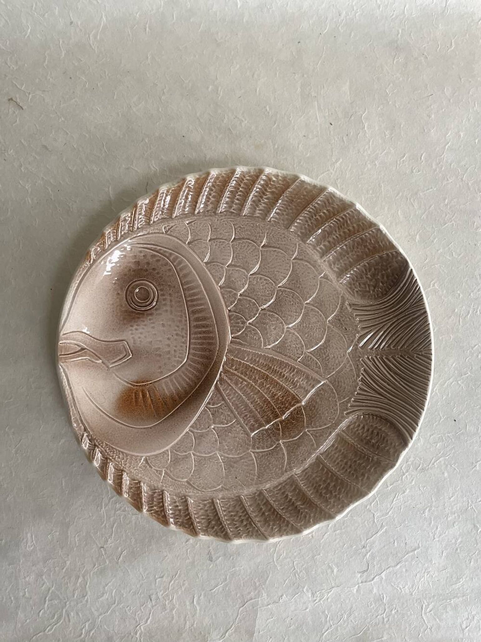Set of 6 fish plates in ceramic – Sarreguemines