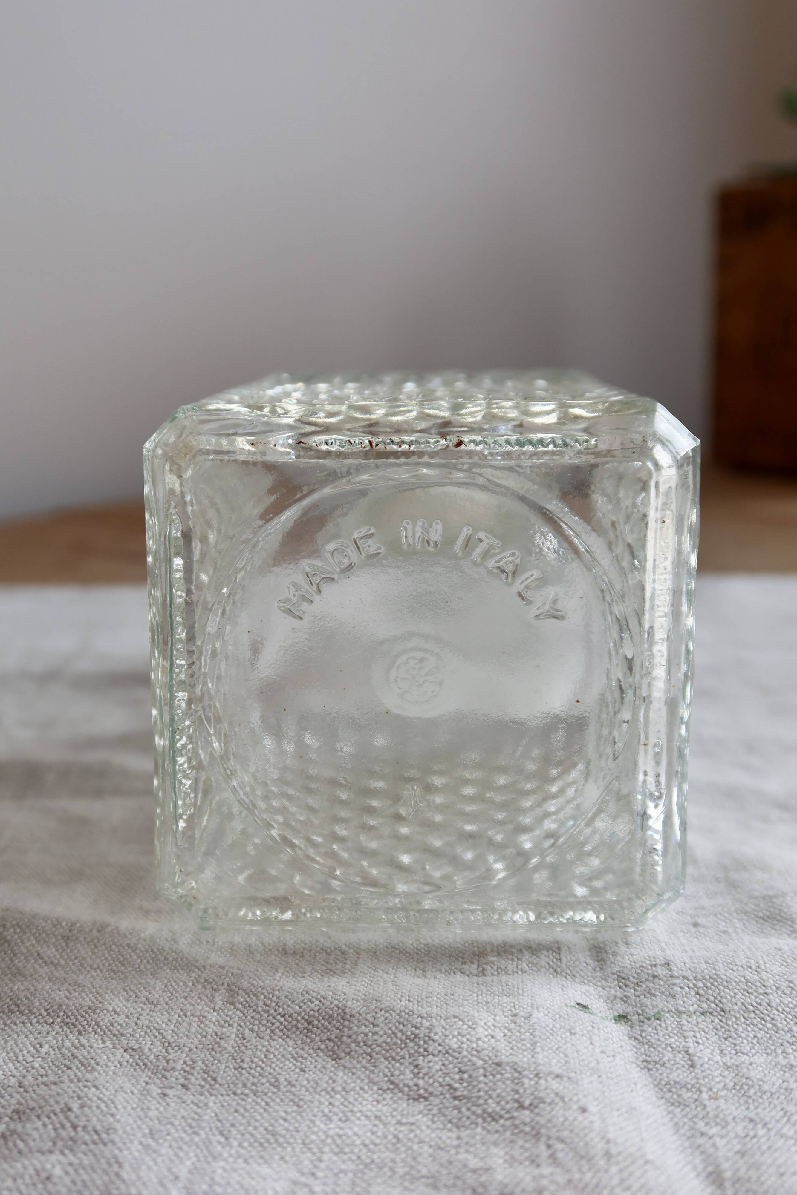 Vintage pressed glass whisky carafe