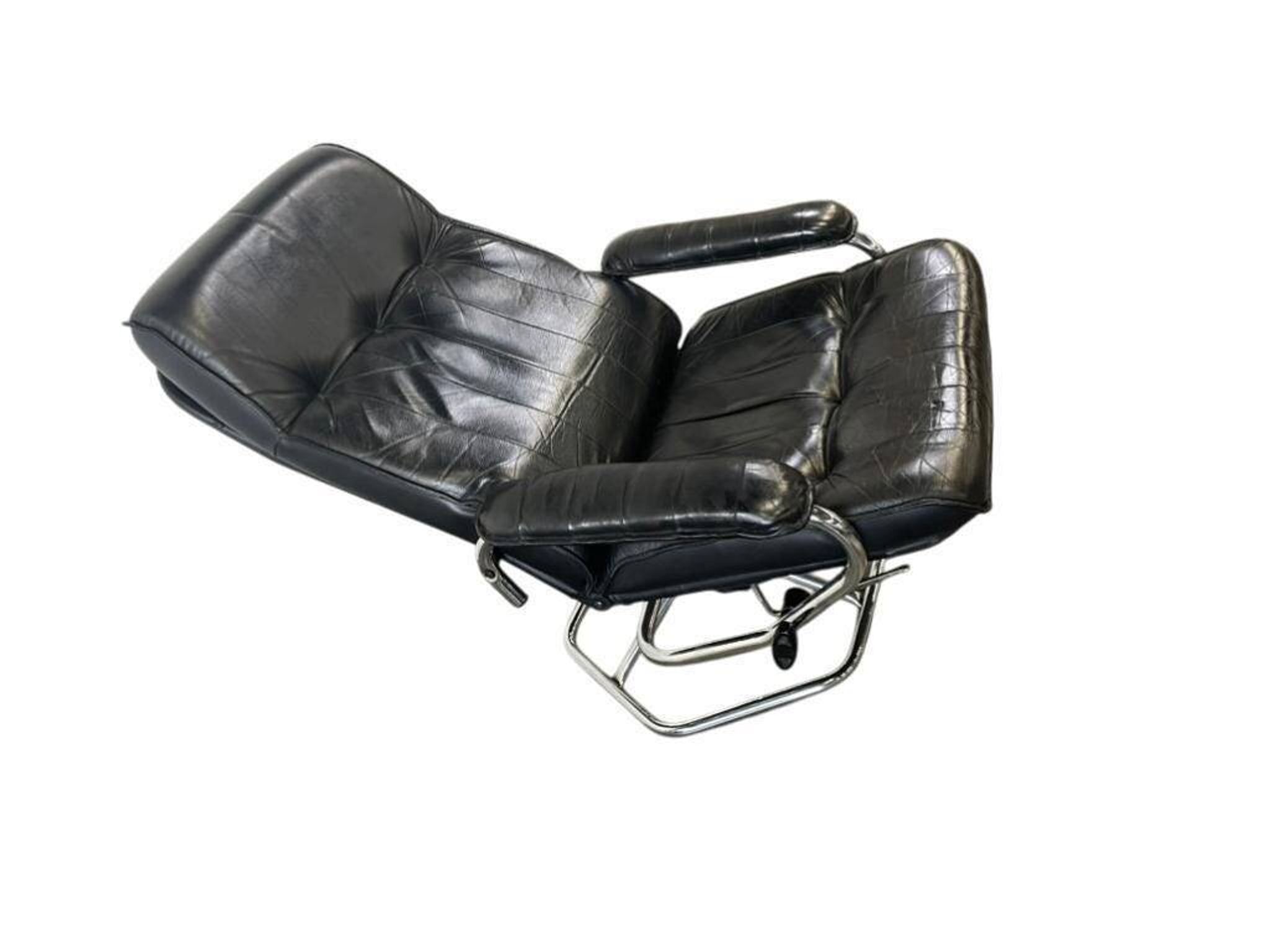 Vintage Danish leather lounge chair / armchair / single chair UNICO