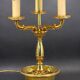 Empire Style Bouillotte Lamp in Gilded Bronze with Three Lights "Lucien Gau"