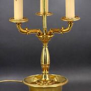 Empire Style Bouillotte Lamp in Gilded Bronze with Three Lights "Lucien Gau"