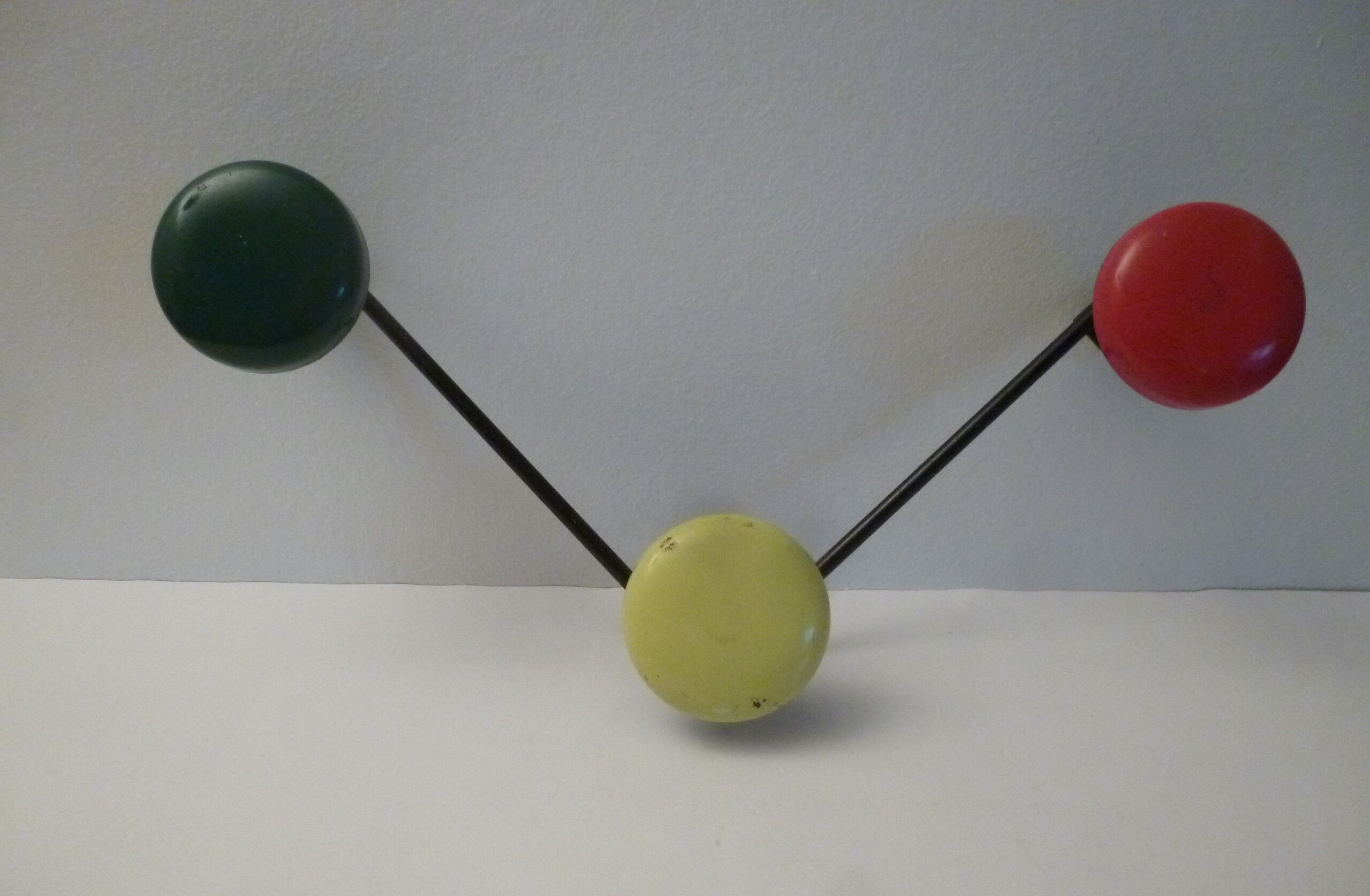 Vintage metal wall coat rack