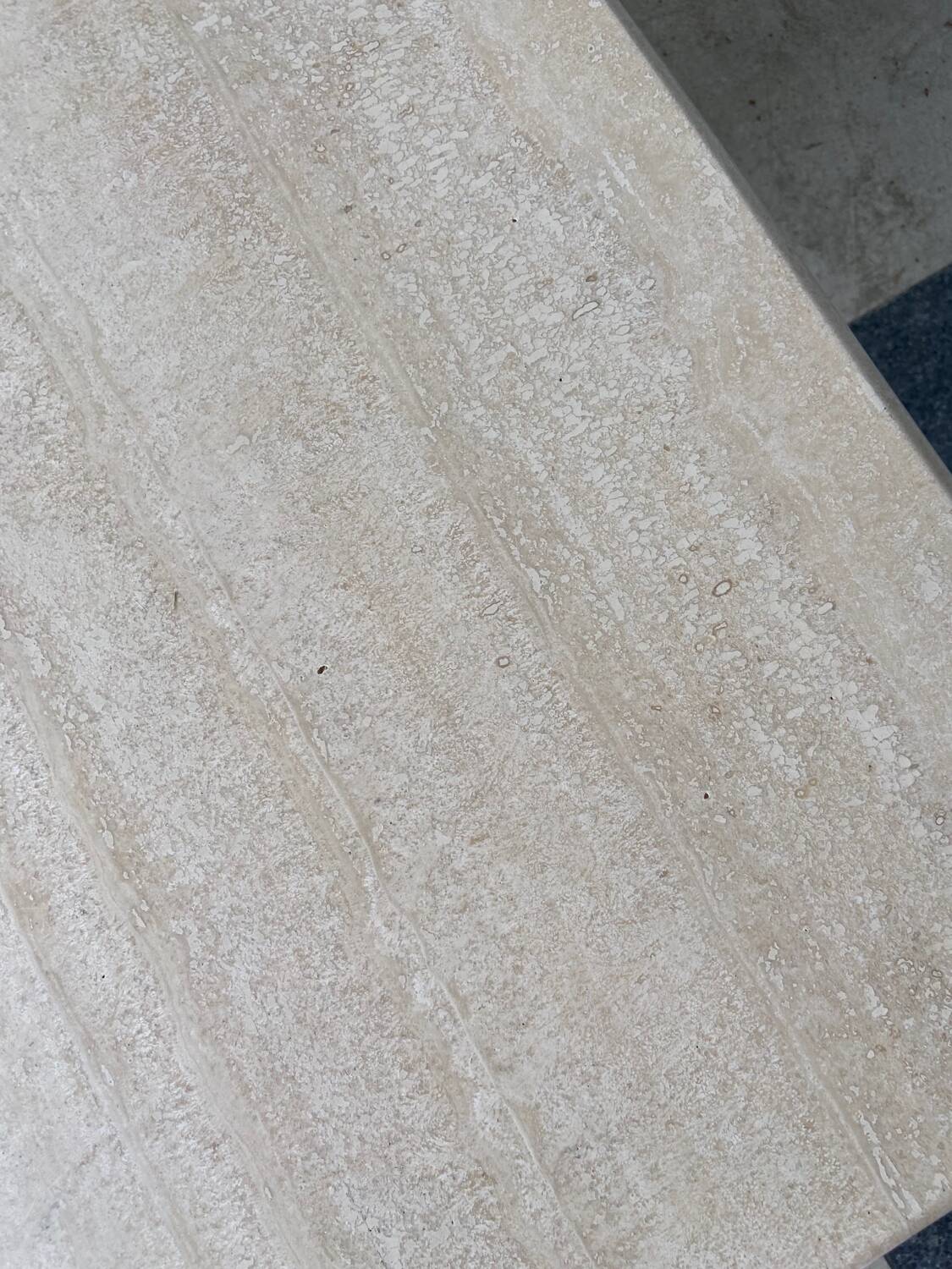 Travertine coffee table